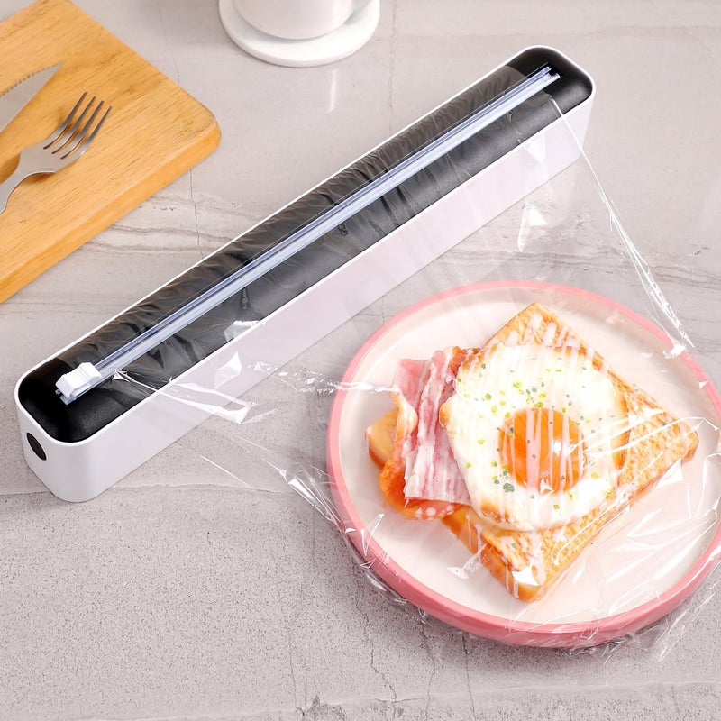 Sonile Multi-Functional Cutter | for 12-Inch Wide, 100-Foot Long Plastic Wrap (Up to 1.65-Inch Diameter), Aluminum Foil, Parchment Paper | Easy to Use | 4 Colors | Magnetic, Suction Modes (Blue) - Image 2